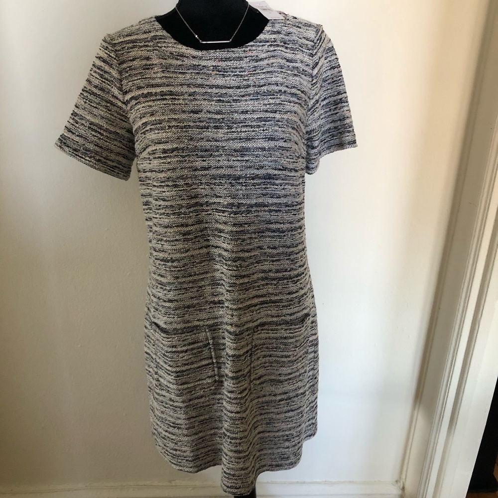 LOFT Textured Pocket Shift Dress!